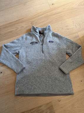 Patagonia W Better Sweater Pullover Quarter Zip Jacket XL Spartan Lacrosse LOGO